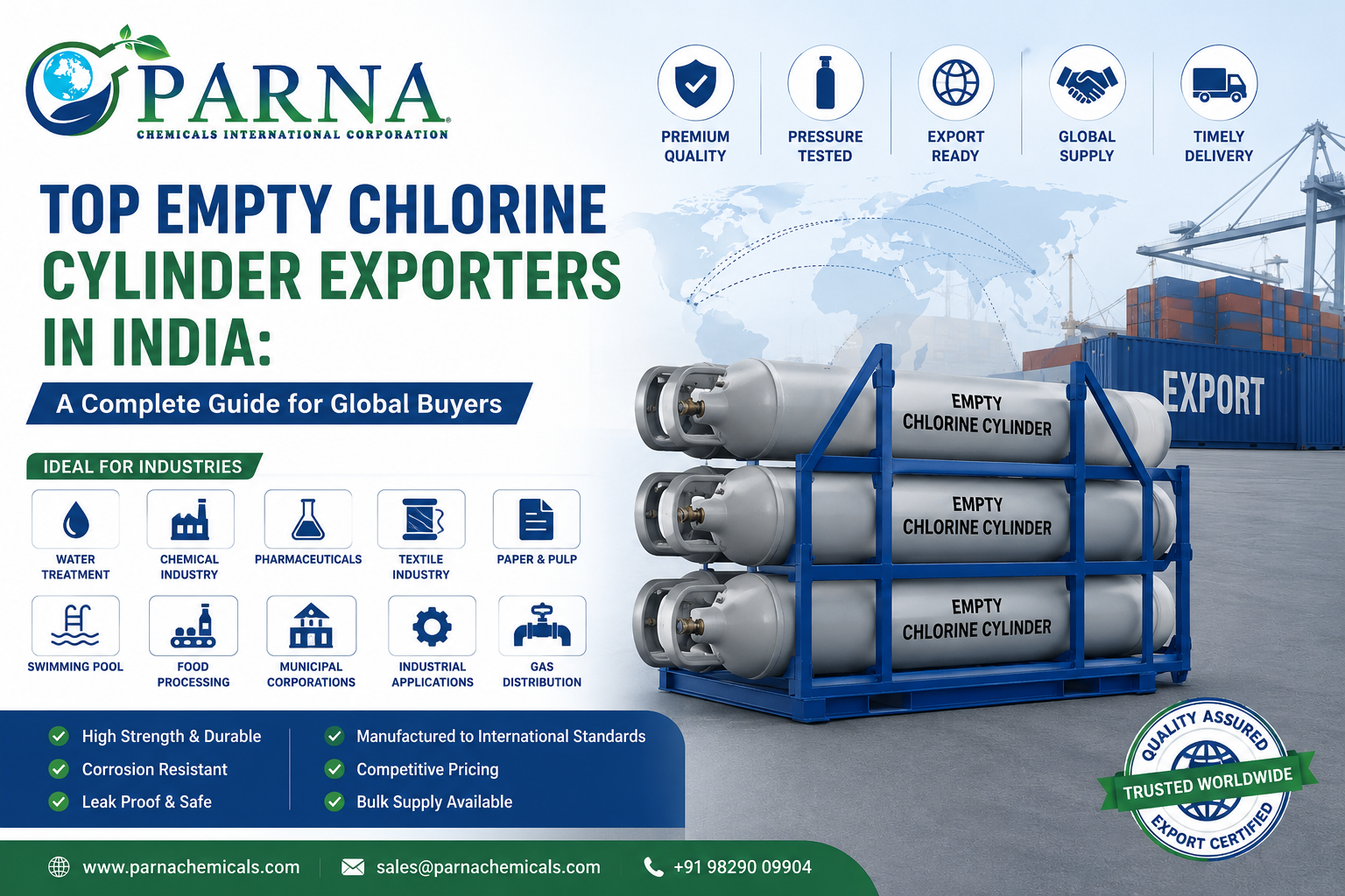 Top Empty Chlorine Cylinder Exporters in India: A Complete Guide for Global Buyers